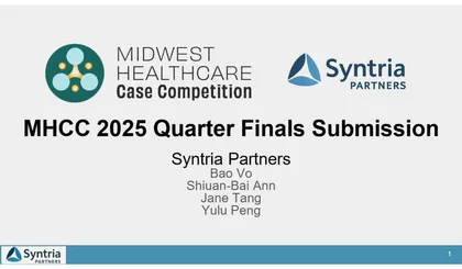 Title slide of the MHCC quarterfinal submission.