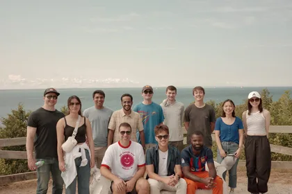 Bao Vo and lab colleagues on a trip to Mackinac Island.