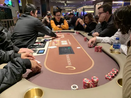 Bao Vo at a poker table.