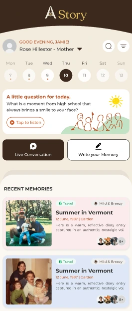 Supplied A Story Everyday memories product design